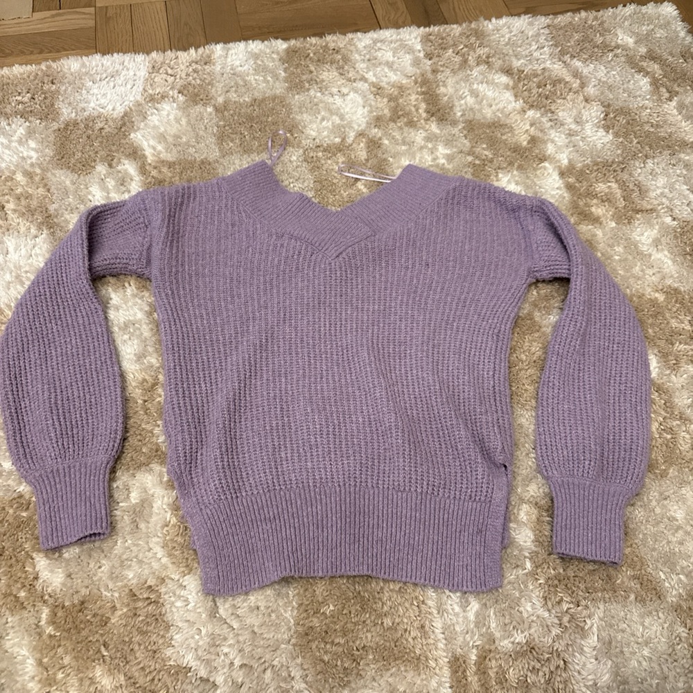 purple sweater